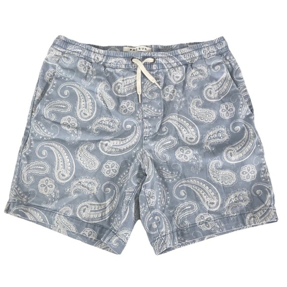PacSun Other - PacSun Men's Paisley Volley Shorts Blue Elastic Waist Drawstring Size S
